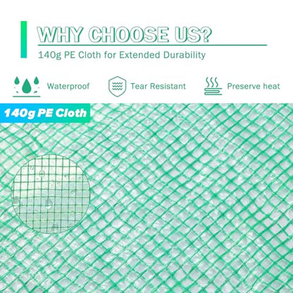 Aoodor 20'X10'X7' Greenhouse Replacement Cover - size: 20'X10'X7'