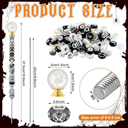 Tigeen 236 Pcs Garden Stake DIY Fairy Wand Plant Stake, Dark Witchy - style: Dark Witchy