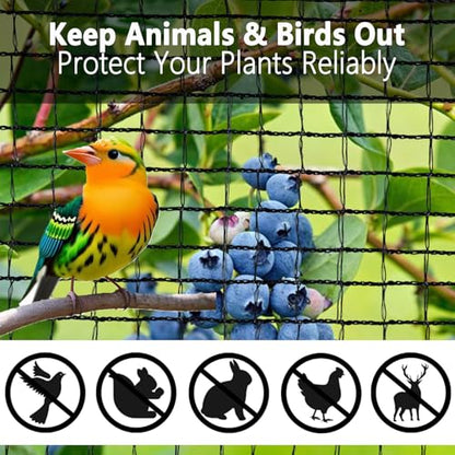 POYEE 10x10ft Bird Netting, 1/2-inch Square Mesh Garden Netting - size: 10x10ft