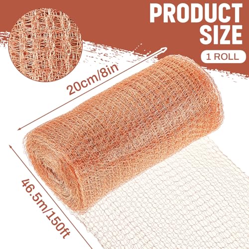 Gisafai 8'' X 150 ft Copper Mesh Roll for Rodent Control, 1 Roll - size: 8" X 150 ft
