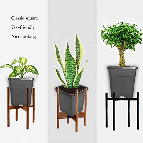 10 Gallon Square Nursery Pots Plant Pots Growing Pots Nursery Container for Planting Soil Plants 10Pcs - color: Black, size: 10 Gallon