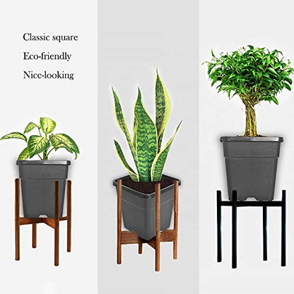10 Gallon Square Nursery Pots Plant Pots Growing Pots Nursery Container for Planting Soil Plants 10Pcs - color: Black, size: 10 Gallon