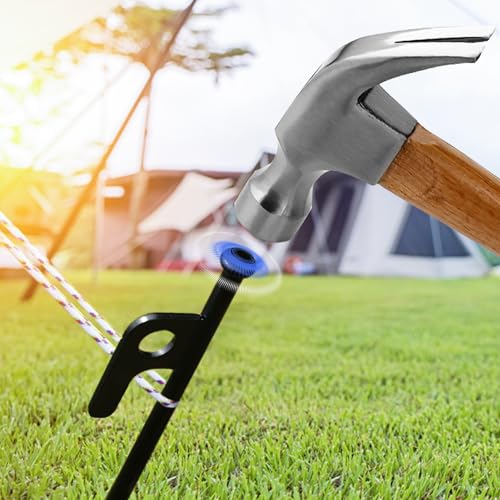 8 Pack Tent Stakes Heavy Duty Forged Steel Camping Stakes for Ground Outdoor Decorations Canopy