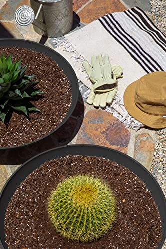 Veradek Mason Series Lane Bowl - Large Outdoor Bowl Planter - color: Black, size: 6"H x 24"DIA