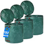 3 Pack 132 Gallons Reusable Yard Waste Bags with Lid Leaf Bags - style: 3pcs 132 gallons bags with lid