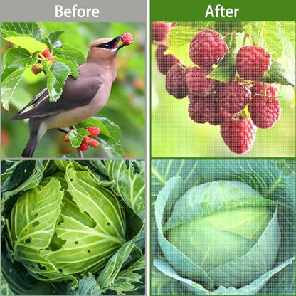 Garden Netting 10x33FT 2 Pack Ultra Fine Mesh, Insect Barrier Bird Netting for Garden Protection, Insect Bug Netting Garden Net for Protecting Plants Vegetables Flowers Fruits - size: 10*33 FT-2PCS