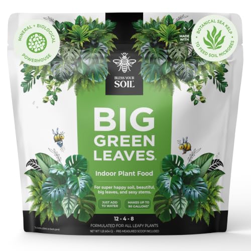 Big Green Leaves Indoor Plant Food – 4X Concentrated Fertilizer, 1 lb