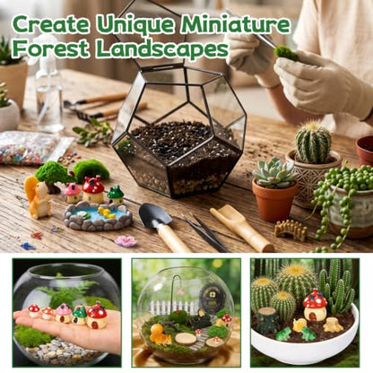 61 Pcs Fairy Garden Accessories Outdoor Miniature Figurines
