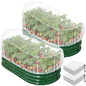 2 Pack Garden Netting for Raised Beds, 4.8X2.2FT Drawstring Plant Covers - size: 2PCS-Drawstring