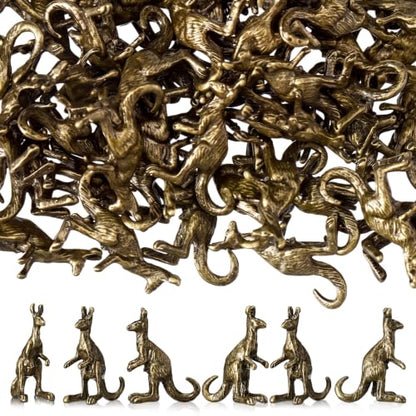 Civaner 50 Pcs Mini Brass Kangaroo, Small Kangaroo Statues, Mini Animals - style: Kangaroo
