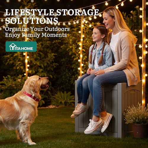 YITAHOME 31 Gallon Deck Boxes Set of 2 - color: Taupe, size: 31 Gallon 2pcs