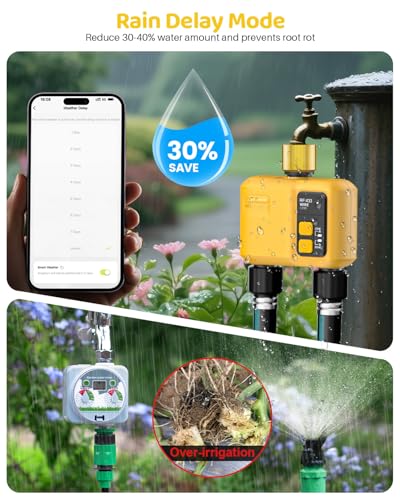 WiFi Water Timer 2 Outlet Garden, Brass Inlet - size: 2 Outlet In