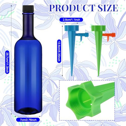 Plant Watering Devices with Self Spikes and Plastic Bottles - size: Blue