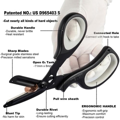 MEUUT All Purpose Scissors 8 Inch 3 Pack utility scissor for Heavy Duty Use - color: Black+navy+white