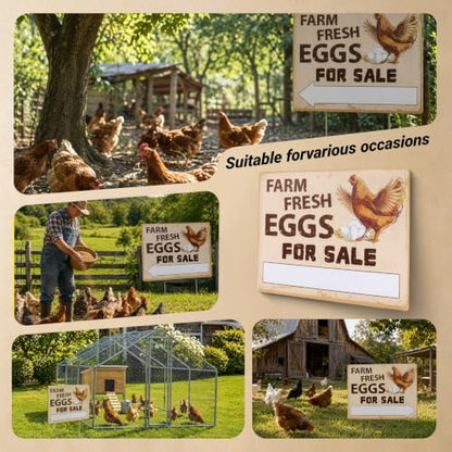 Eggs for Sale Sign Double Sided Farm Fresh Eggs Sign