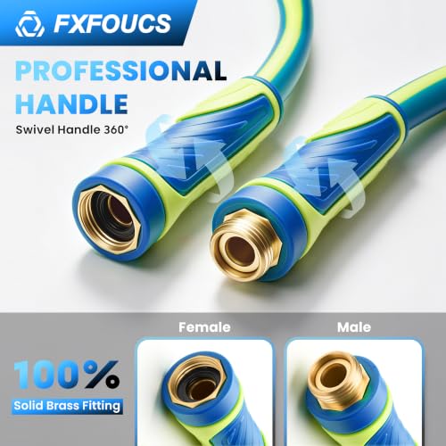 Garden Hose 3ft x 5/8", Heavy Duty Water Hose, Kink Resistant - color: Blue, size: 3FT