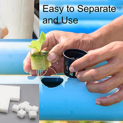 600 Pcs Hydroponic Sponges, 1 in Square Seedling Sponges for Bud