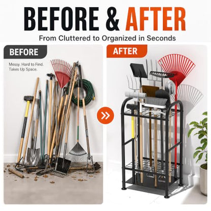 Garden Tool Organizer, Yard Tool Tower Rack