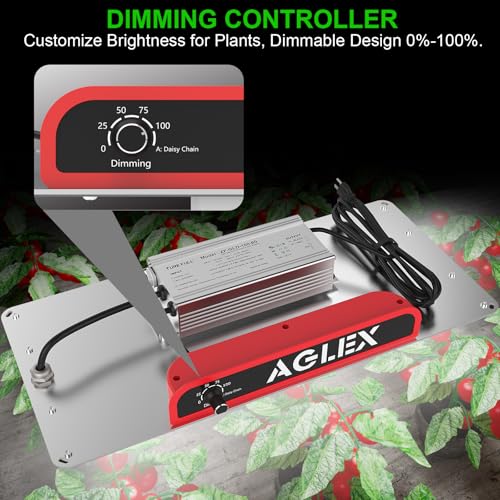 AGLEX K1000 LED Grow Light, Grow Light with Daisy Chain & Dimmable, Full Spectrum Plant Grow Lights for Hydroponic Indoor Plants Seeding - size: K1000