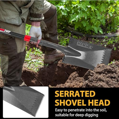 Sharp Blade Garden Spade Shovel Flat Spades for Gardening and Edging - style: Contemporary