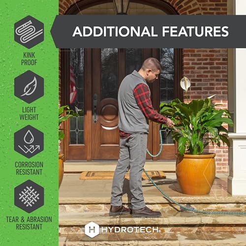 HydroTech 50 ft Expandable Burst-Proof Garden Hose, 5/8 in Diameter - size: 50 Feet