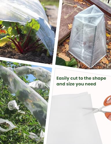 Plant Covers Freeze Protection, 10 ft x 50 ft 1.0 oz/yd² Reusable Frost Protection Floating Row Cover, Frost Blankets for Plants, Frost Cloth for Cold Weather Snow, Winter Frost Pests Protection - size: 10 ft x 50ft