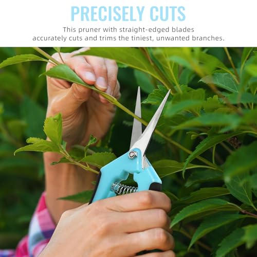4 Pack Pruning Shears 6.5 Inch Stainless Steel Garden Scissors - color: Green Blue