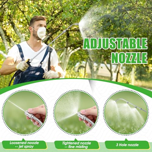 Enhon Sprayer Wand Replacement with 3 Hole Nozzle & Adjustable Nozzle