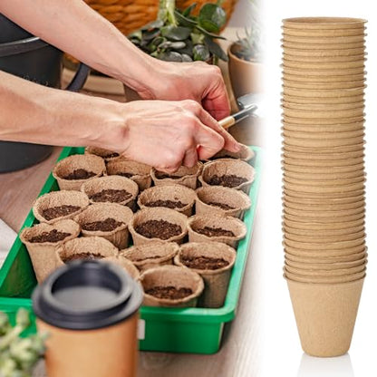 FillTouch 600 Pack 3.15 Inch Peat Pots for Seed Starting,Biodegradable - size: 3.15 Inch