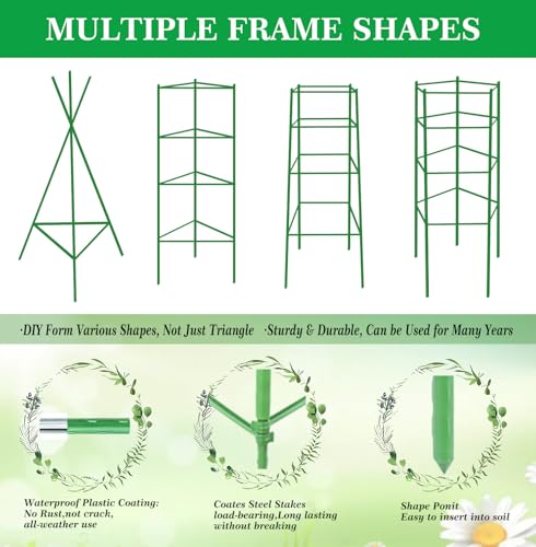 Moirsunt 4Pack Tomato Cage for Garden, 50.2Inch Plant Support Garden Stakes - size: 4Pack 50.2 Inch