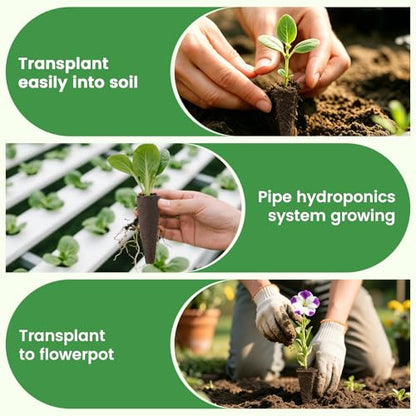 Hydroponic Pods Kit, Compatible with AeroGarden, 241Pcs - size: 240pcs-120Grow Sponges, 120Labels & 1 Tweezers