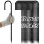 AAGUT Rebar Stakes 12 Inch J Hook, Premium Anti-Rust Tent Stakes for Canopy - color: Black J-12 Inch-Φ1/4", size: 16pcs