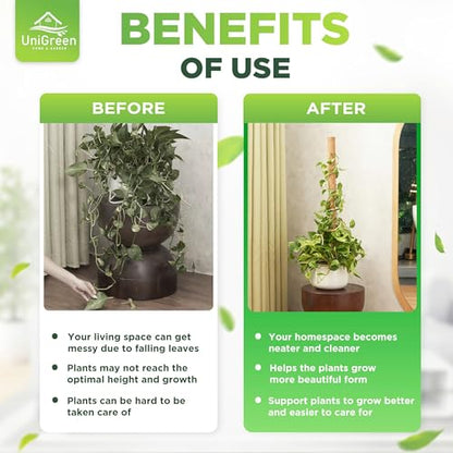 UNIGREEN 2Pack 30'' Premium Moss Pole, Coir Totem Poles for Indoor Plants, 18'' Moss Sticks, Garden Ties - Support and Train Creepers and Climbing Plants - color: 2Pack 18'' (Stackable)