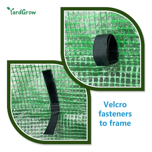 YardGrow Greenhouse Replacement Cover Larger Walk in Outdoor Plant Gardening Greenhouse (Frame Does NOT Included) (Green, 20'x10'x7') - color: Green, 20'x10'x7'