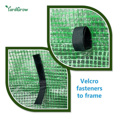 YardGrow Greenhouse Replacement Cover Larger Walk in Outdoor Plant Gardening Greenhouse (Frame Does NOT Included) (Green, 20'x10'x7') - color: Green, 20'x10'x7'