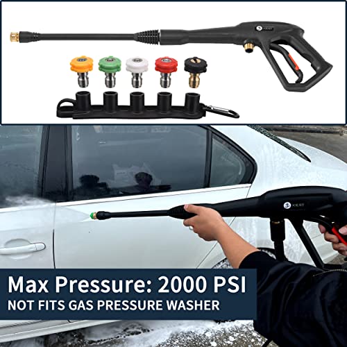 JOEJET Pressure Washer Replacement Gun with Jet Wand and 5 Nozzle Tips
