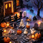 13PCS Halloween Mini Resin Figures, 13 Styles Halloween Figurines - color: Halloween Fixed-c