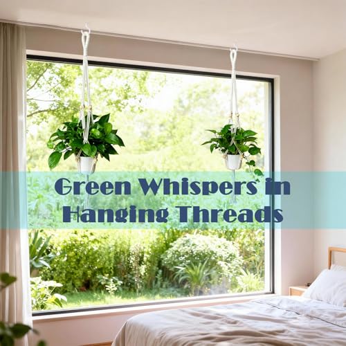 2-Pack Macrame Plant Hangers, 35 Inch