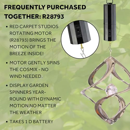 Red Carpet Studios The Original Helix Cosmix Wind Spinner, 11-Inch, Chrome and Crystal - color: Chrome - Crystal