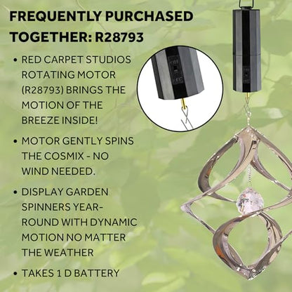 Red Carpet Studios The Original Helix Cosmix Wind Spinner, 11-Inch, Chrome and Crystal - color: Chrome - Crystal