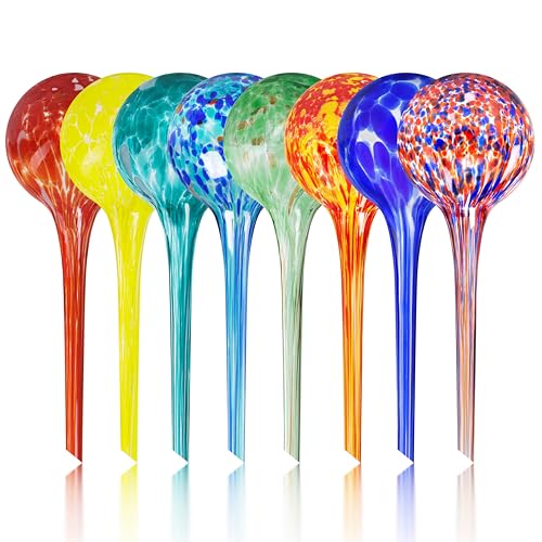 Plant Watering Globes Set of 8, Large - Glass Self Watering Globes - style: Set of 8 Large