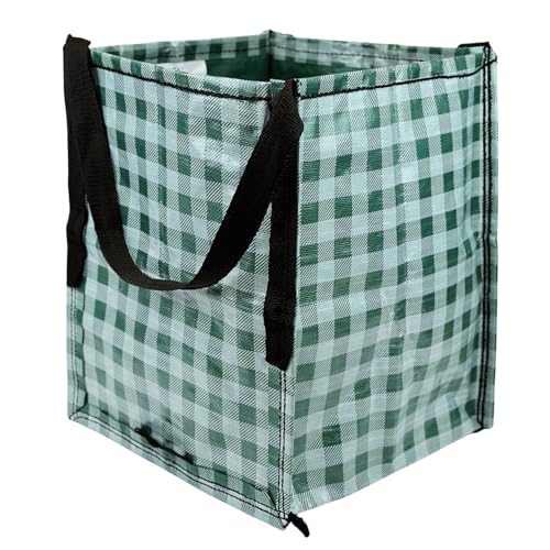 DURASACK Heavy Duty Storage Tote Bag 22-Gallon, Gingham Green - color: Gingham Green, size: Single