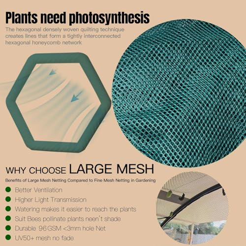 Pop up Gardening Net Cover,36x36x39 inch Pack of 2,Pest Guard Cover for Vegetables Fruits Durable Plant Gardening Net, Pop-Up Chicken Pen for Small Animals Outdoor Run and Pet Enclosure - size: 36x36x39 inches