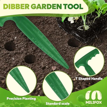 Seed Planter Tool, Seed Dibber, Seed Dispenser, Green, 2 Pcs - color: Green, 2 Pcs