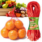Sukh 90PCS Mesh Produce Bags - 24Inch Vegetable Storage Net Bags Red - color: Red