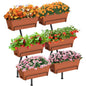 3-Tier Vertical Garden Planter with 6 Boxes, 31" Tall Raised Garden Bed - color: Brick Red, size: 3-Tier
