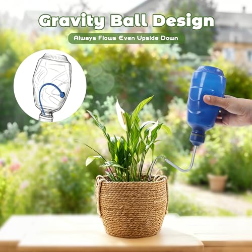 450ML Small Watering Can, 2 in 1 Spray Head for Indoor Plants, Blue - size: Blue-1pcs