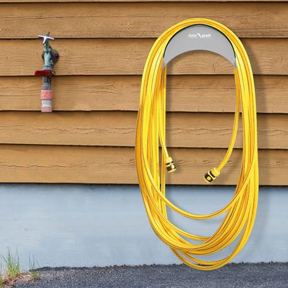 FLORA GUARD Garden Hose Holder, Heavy Duty Wall Mount Hose Hanger - color: Gray