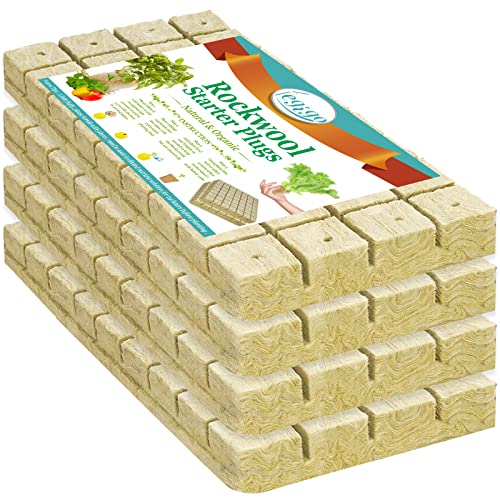 Legigo 1.2 Inch Rockwool Cubes Seed Starter Plugs for Hydroponics, 144Plugs - color: 4 Sheet, size: 1.2" Plugs