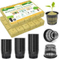 Halatool 48 x 2 Rockwool Cubes & 48 x 3 Net Cups Hydroponic Starter Kit - size: 2" rockwool-48pcs+3" net cups-48pcs
